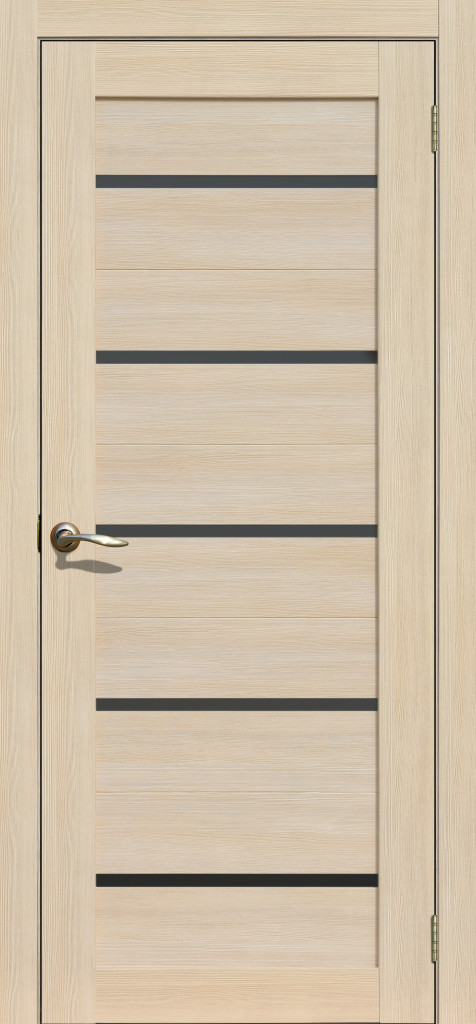Дверь межкомнатная LaStella 206 Ясень латте (черный лакобель) ЭкоШпон