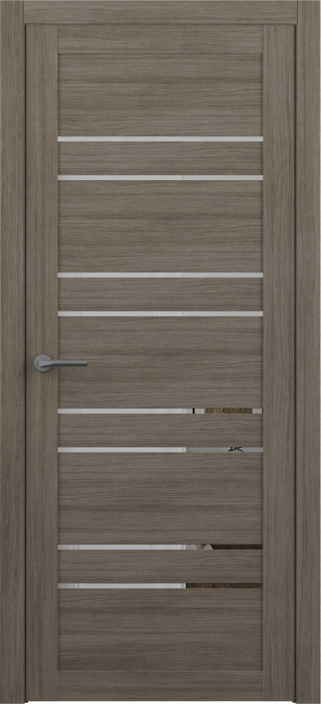 Дверь межкомнатная Дублин Кедр серый (Зеркало) ЭкоШпон   