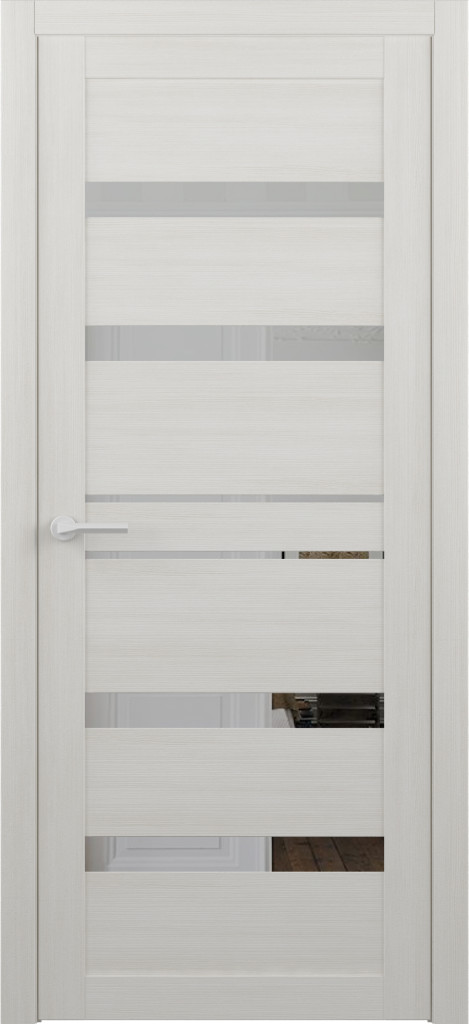 Дверь межкомнатная  Дрезден Белый кипарис (Зеркало) ЭкоШпон 