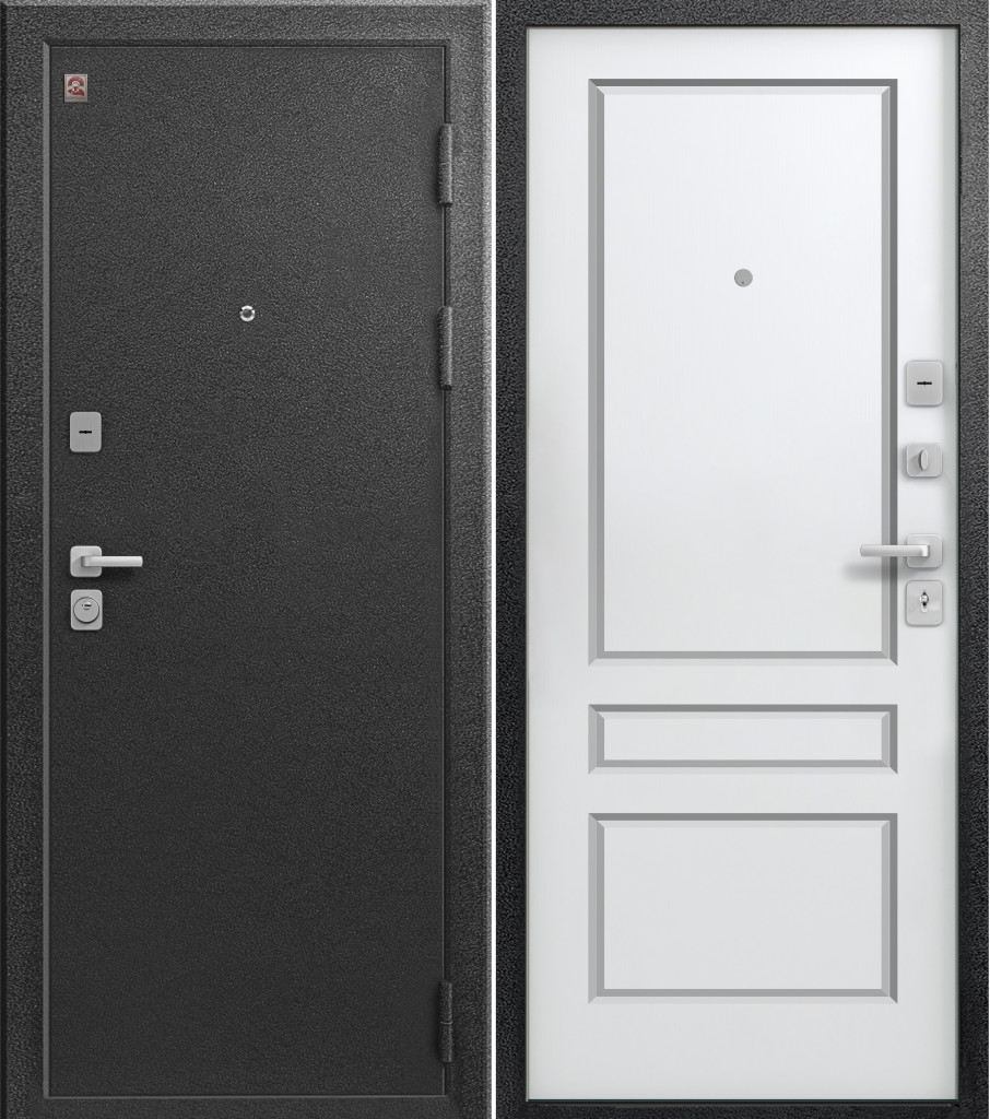 Дверь LUX 6  NEW Серый муар/Белый софт