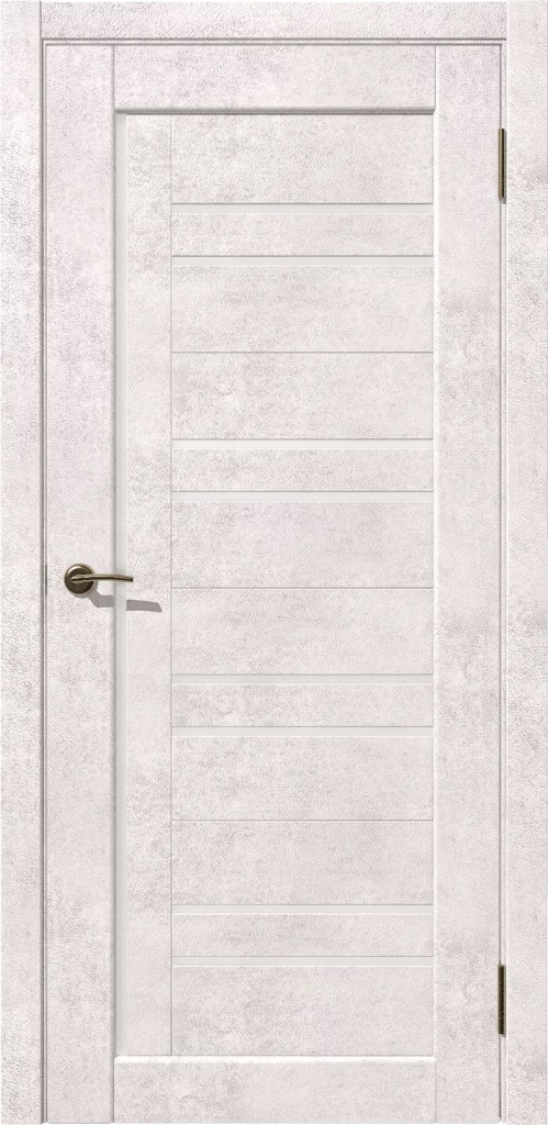 Дверь Вертикаль NEW бетон светлый  ( стекло матовое) Экошпон