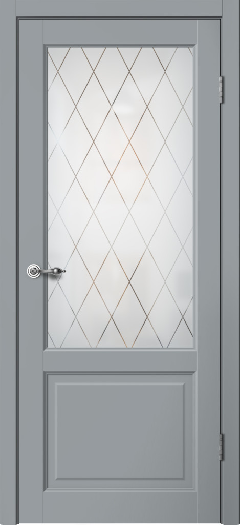 Дверь межкомнатная  ПО C-02 эмалит серый