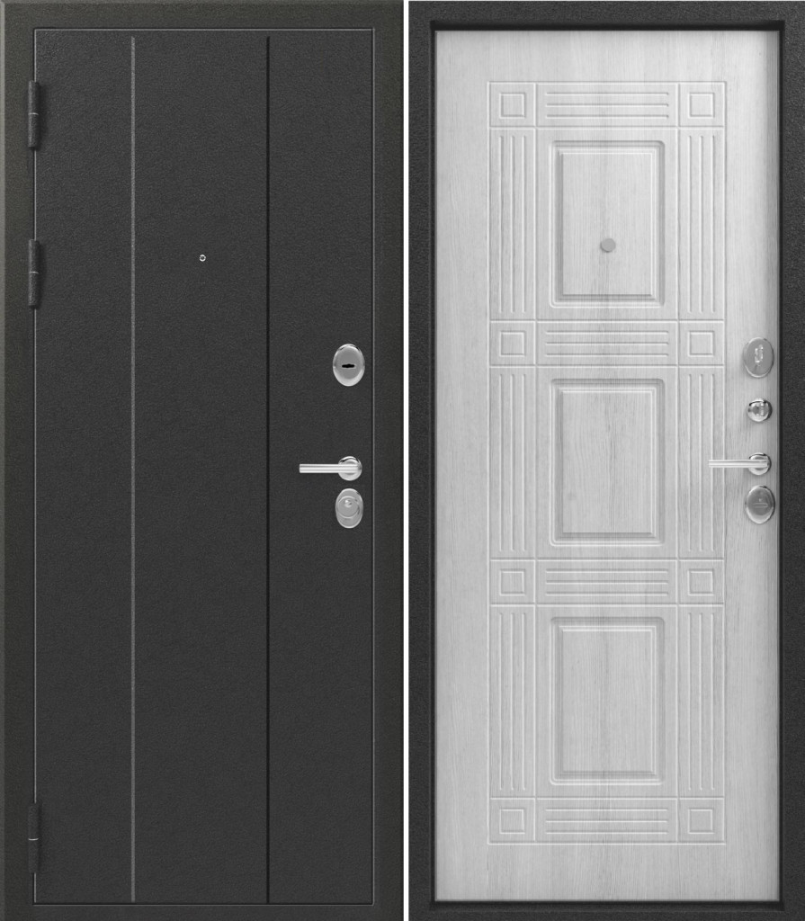 Дверь Эталон X-1 Серебро/Скания милк