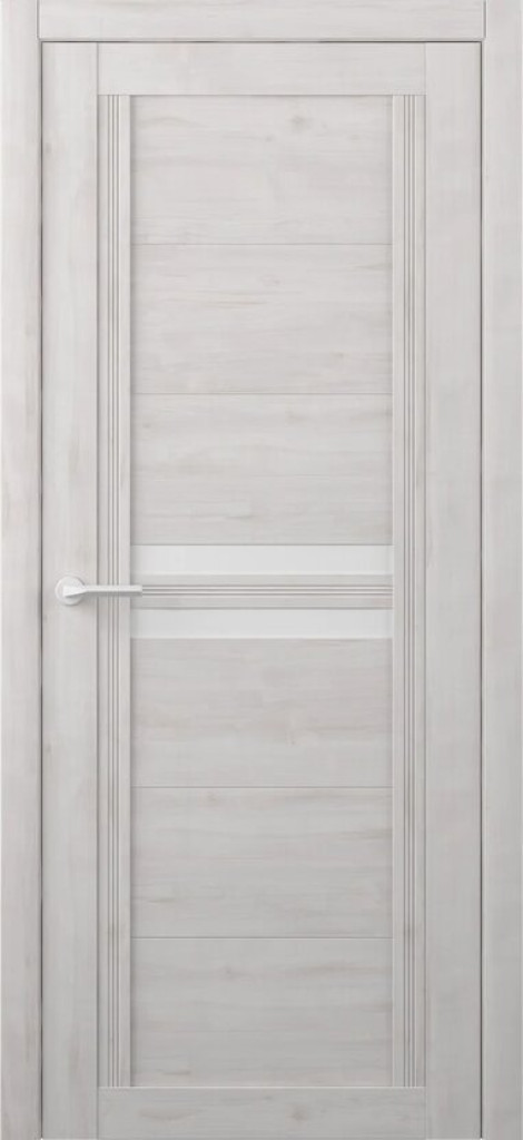 Дверь Дверь межкомнатная Каролина Soft Touch Жемчужный (стекло белое)