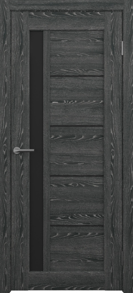 Дверь Межкомнатная дверь CPL Мехико Черное дерево (черное стекло)