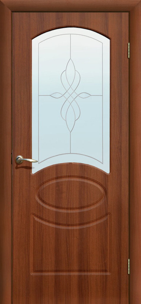 Дверь Межкомнатная дверь ПО Версаль  ПВХ Итальянский орех