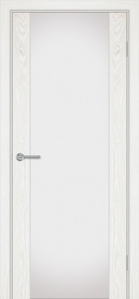 Дверь  Межкомнатная дверь Гамма Г1-2 ПО ясень белый стекло ТРИПЛЕКС белое 