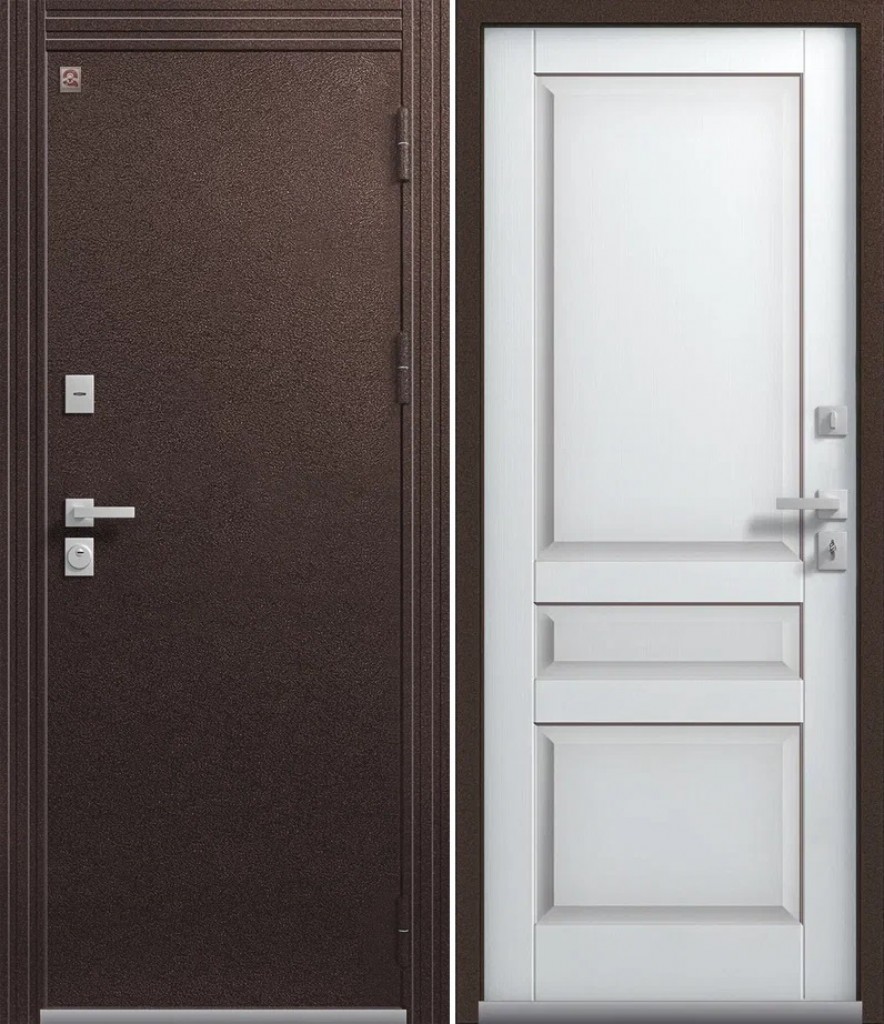 Дверь Т2 Шоколадный муар/Кашемир белый