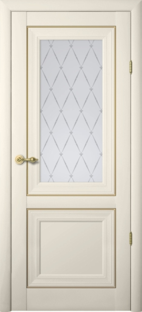 Дверь межкомнатная  Прадо Ваниль ( стекло Гранд)  Vinil