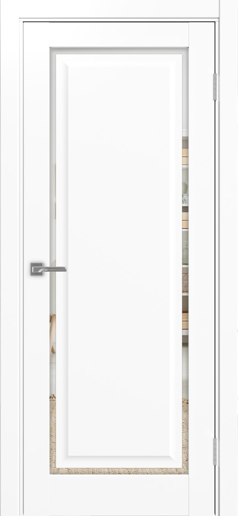 Дверь межкомнатная  Тоскана 601C белый снежный  Зеркало