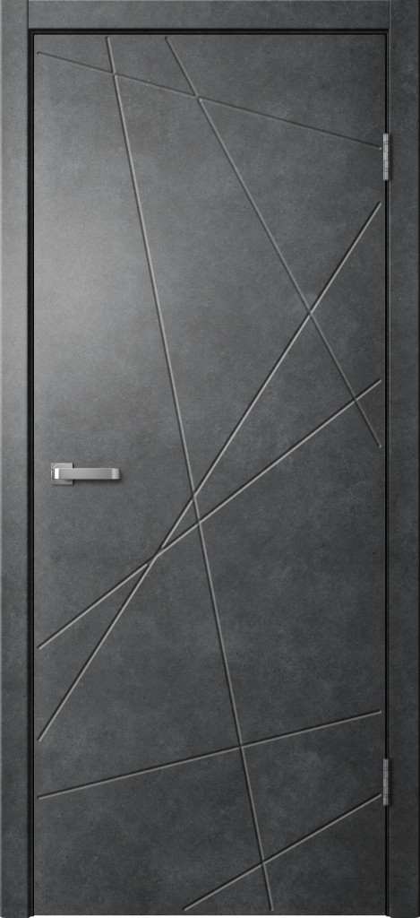 Дверь межкомнатная  LINE 01 бетон темный