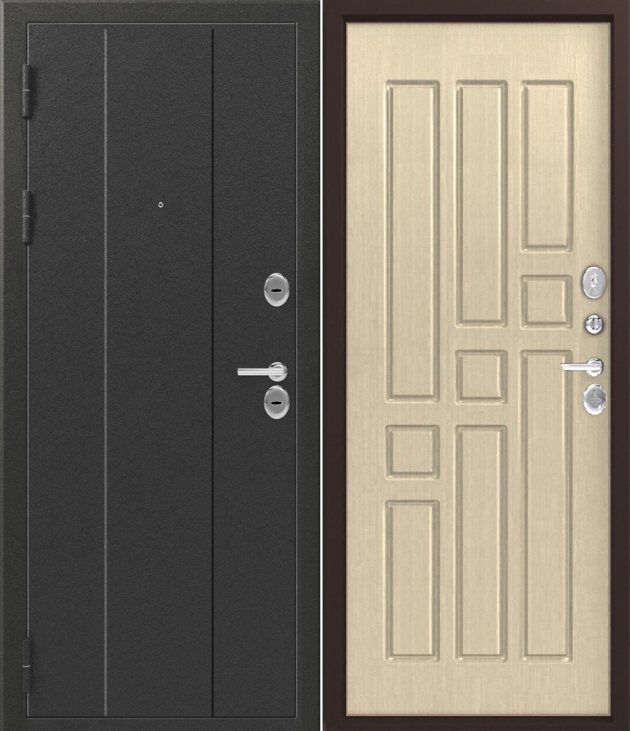 Дверь Эталон X-10 Серебро/Седой дуб