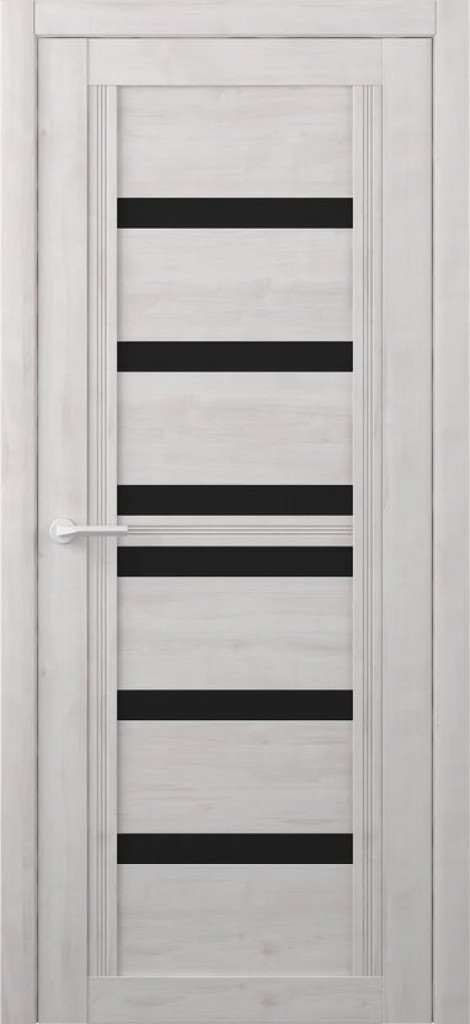 Дверь Дверь межкомнатная Миссури Soft Touch Жемчужный (стекло черное)