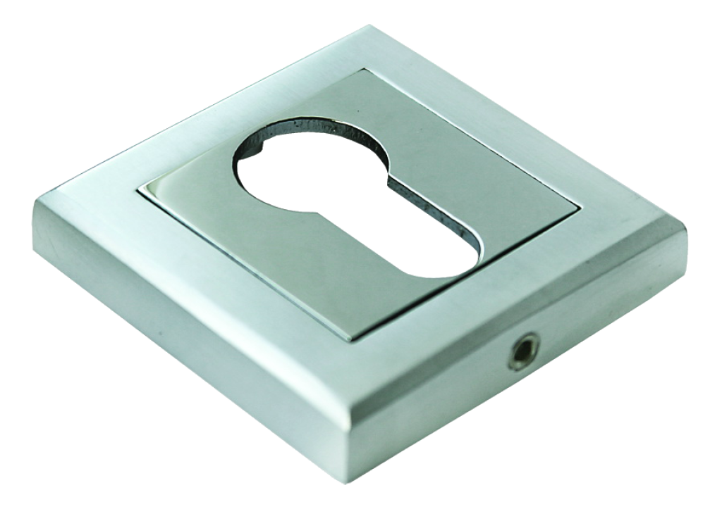 Дверь Накладки на ключевой цилиндр Morelli MH-KH-S Цвет - Матовый хром/Полированный хром