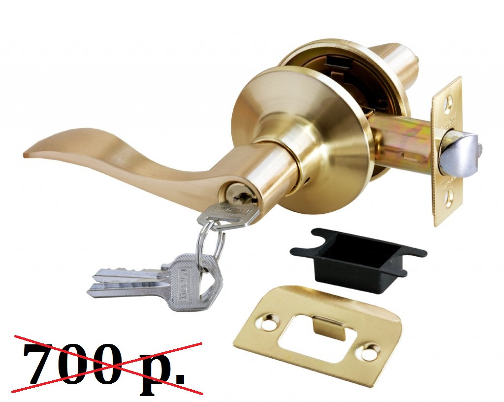 Дверь Ручка-кноб защелка - ключ золото HK-03 L