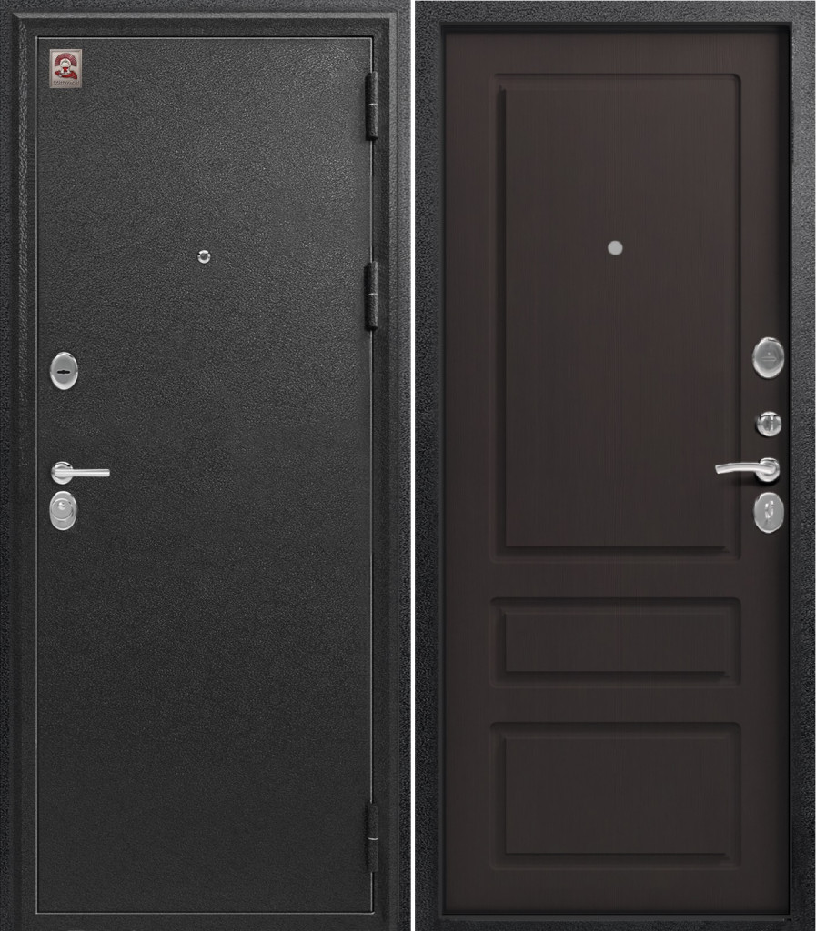 Дверь LUX 6 серый муар/венге шелк