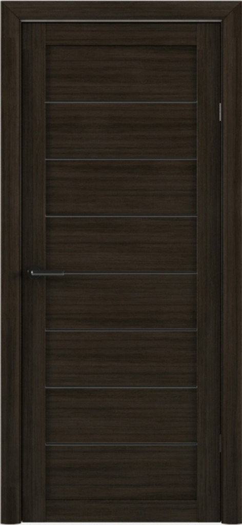 Дверь Межкомнатная дверь Сеул Темный кипарис  (черное стекло) ЭкоШпон