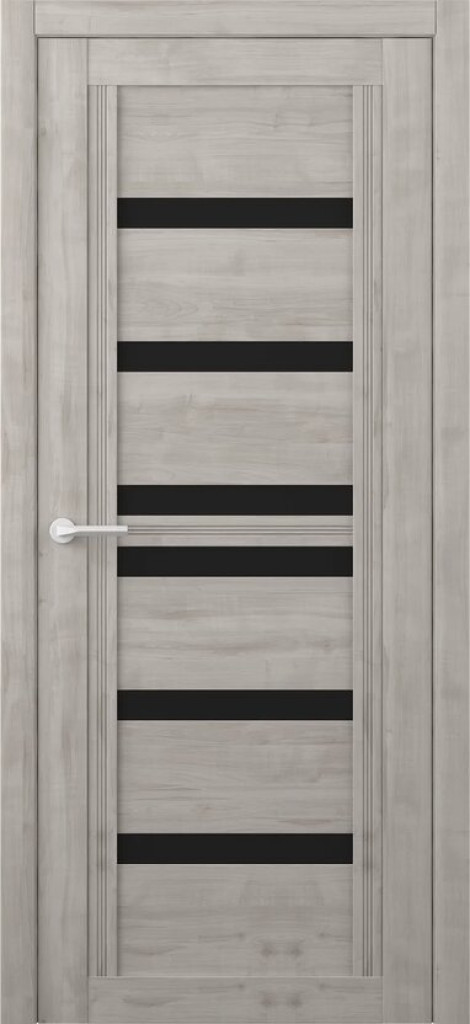 Дверь Дверь межкомнатная Миссури Soft Touch Графит (стекло черное) 