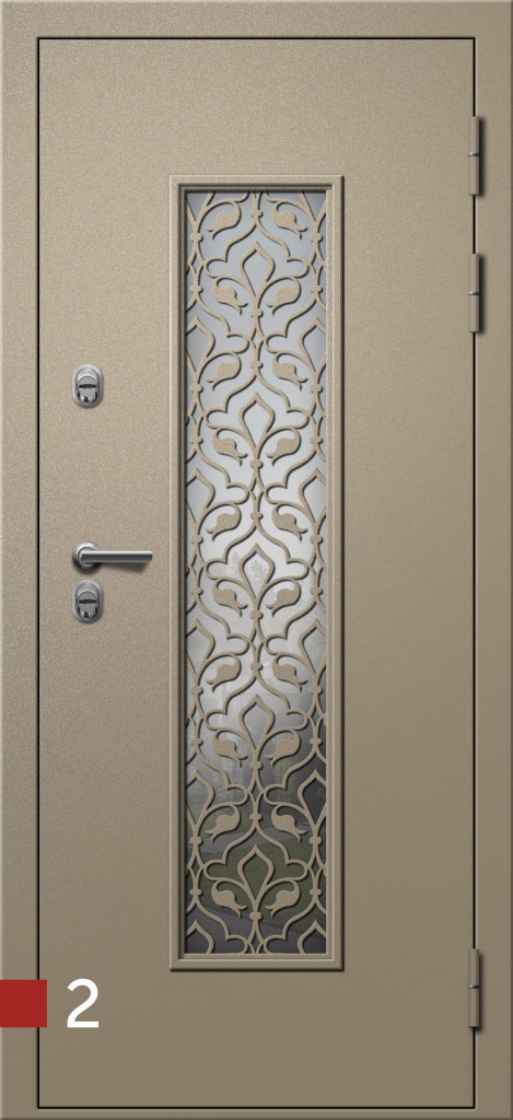 Дверь Входная дверь Griffon Хаски - 4S Термо металл/МДФ, стеклопакет, ковка