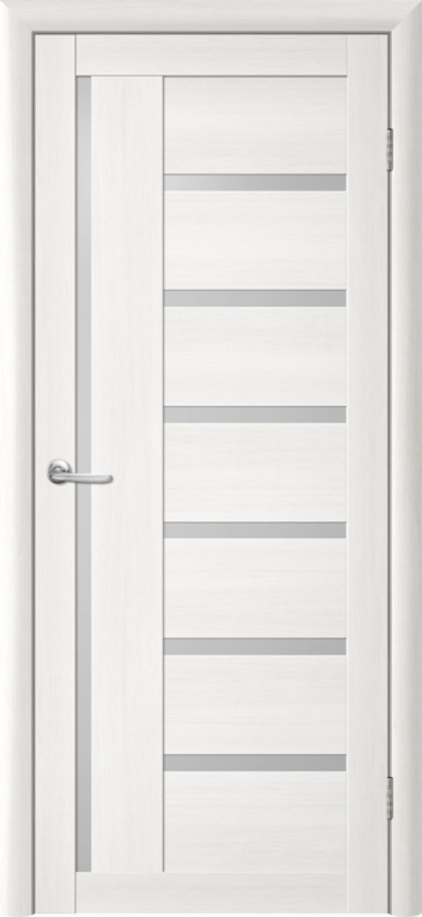 Дверь Межкомнатная дверь Модель Т3 Белая Лиственница (Стекло мателюкс)