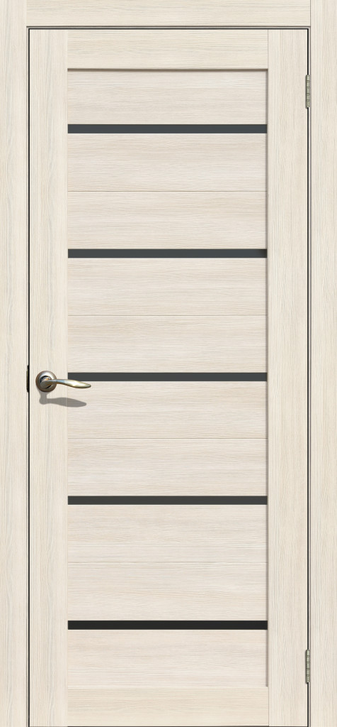 Дверь Межкомнатная дверь LaStella 206 Ясень снежный (черный лакобель) ЭкоШпон