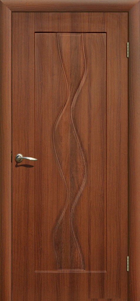 Дверь Межкомнатная дверь Водопад ПГ ПВХ Итальянский орех