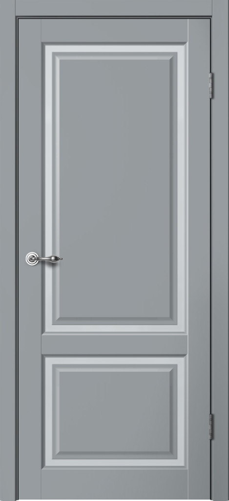 Дверь межкомнатная ESTETIC Е-02 эмалит Серый стекло матовое