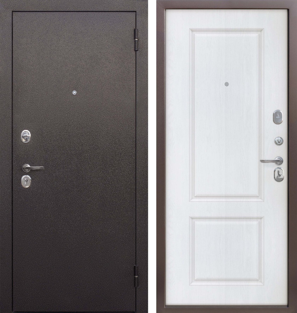 Дверь Гарда 7 см  Антик медь/Астана милки