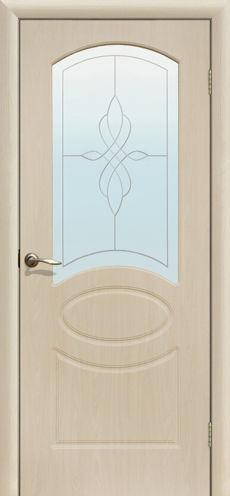 Дверь Межкомнатная дверь ПО Версаль ПВХ Беленый дуб